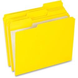 Pendaflex 1/3 Tab Cut Letter Recycled Top Tab File Folder - 8 1/2" x 11" - 11 pt. - Yellow - Reinforced Tab - 10% Recycled - 100 / Box PFXR15213YEL