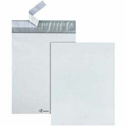 Quality Park Jumbo Poly Mailers 12 X 15.5 Inches - Recycled Self-Seal Shipping Envelopes, Pack Of 100