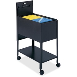 Safco Extra Deep Mobile Tub File - 300 lb Load Capacity - 4 Casters - 2" Caster Size - Steel - 13.62" Width x 24.87" Depth x 28.25" Height - Black - 1 Each SAF5362BL