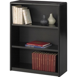Safco ValueMate Bookcase - 31.8" Width x 13.5" Depth x 41" Height - 3 x Shelf(ves) - Black - Steel, Fiberboard, Plastic - Assembly Required SAF7171BL