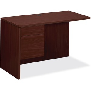 HON 10500 Series Left Return - 2-Drawer - 48" x 24" x 29.5" - 2 x Box Drawer(s), File Drawer(s) - Single Pedestal on Left Side - Square Edge - Material: Wood - Finish: Laminat