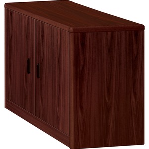 HON 10700 Series Storage Cabinet, 36"W - 36" x 20" x 29.5" - 1 x Shelf(ves) - 2 x Door(s) - Security Lock - Mahogany - Laminate - Wood - Recycled