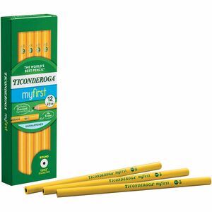 Dixon Oversized Beginner Pencil - #2 Lead - 10.3 mm Lead Diameter - Yellow Barrel - 12 / Dozen