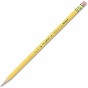 Ticonderoga No. 3 Woodcase Pencils - #3 Lead - Black Lead - Yellow Barrel - 12 / Dozen