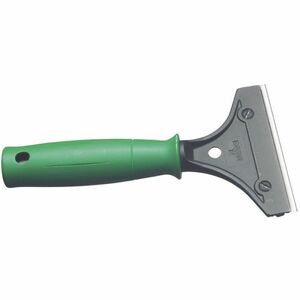 Unger ErgoTec Scraper - 4" Steel Blade - 7.87" Handle - Ergonomic Handle - Green - 1Each