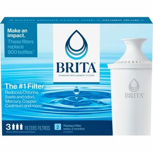 Brita Water Filter Pitcher Replacement Filters - Pitcher - 100 gal - 3 / Pack