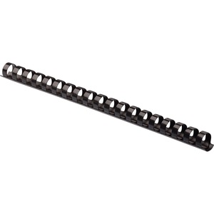 Fellowes Plastic Combs - Round Back 5/8" 120 sheets Black 100 pk - 0.6" Height x 10.8" Width x 0.6" Depth - 0.62" Maximum Capacity - 120 x Sheet Capacity - For Letter 8 1/2" x