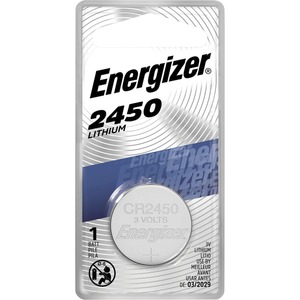 Energizer 2450 Lithium Coin Battery, 1 Pack - For Multipurpose - 3 V DC - Lithium (Li) - 1 Each