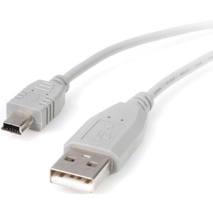 StarTech.com 3 ft Mini USB 2.0 Cable - A to Mini B - 1 x Type A Male USB - 1 x Mini Type B Male USB - Grey