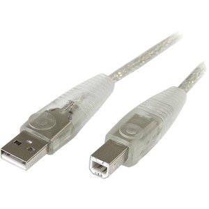 StarTech.com 6 ft Transparent USB 2.0 Cable - A to B - 1 x Type A Male - 1 x Type B Male