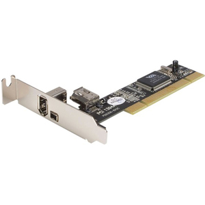 StarTech.com 3 Port PCI Low Profile 1394a FireWire Adapter Card - 3 Total Firewire Ports - 3 Firewire 400 Ports - Mac