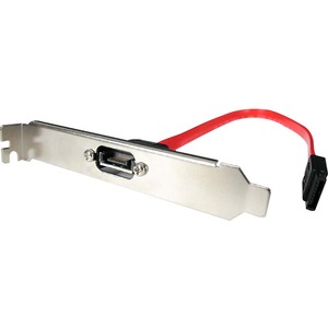 StarTech.com 1 Port SATA to SATA Slot Plate Bracket - 1 x Female SATA - 1 x Male SATA