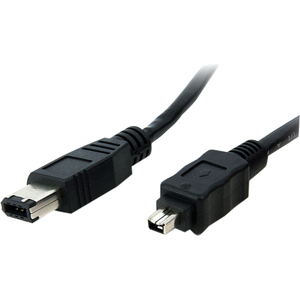 StarTech.com 6 ft IEEE-1394 Firewire Cable 4-6 M/M - 1 x Male FireWire - 1 x Male FireWire - Black