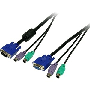StarTech.com 50 ft 3-in-1 Universal PS/2 KVM Cable - KVM Switch Cable - Keyboard / video / mouse KVM cable - 6 pin PS/2, HD-15 M - 6 pin PS/2, HD-15 - 15.2 m - 1