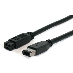 StarTech.com 6 ft IEEE-1394 Firewire Cable 9-6 M/M - 1 x Male FireWire - 1 x Male FireWire - Black