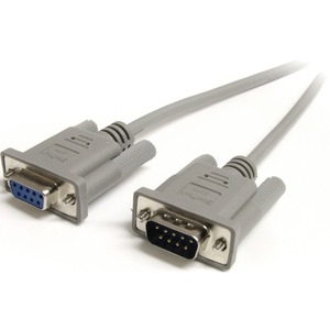 StarTech.com 6ft Straight Through Serial Cable - DB9 M/F - 1 x DB-9 Male - 1 x DB-9 Female - Grey