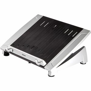 Fellowes Office Suites Laptop Riser Plus - Up to 17" Screen Support - 10 lb Load Capacity - 6.50" Height x 15.06" Width x 10.50" Depth - Silver, Black