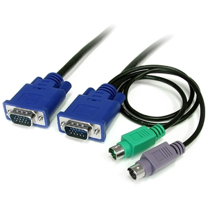 Startech Ultra Thin VGA plus PS2 KVM Cable - 7.5m