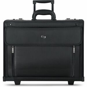 Solo Carrying Case (Roller) for 16" Notebook - Black - Polyvinyl, Polyester - Handle - 13.8" Height x 18" Width x 8.3" Depth - 1 Pack