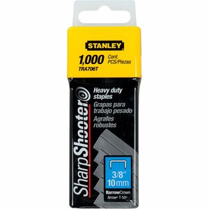 Bostitch SharpShooter Heavy Duty Staple - 84 Per Strip - Heavy Duty - 3/8" Leg - 3/8" Crown - Steel Gray1000 / Box