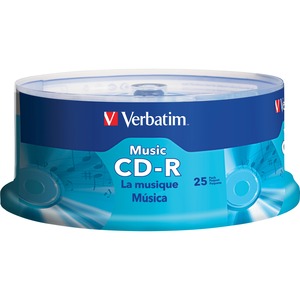 Verbatim Verbatim Music Cd R 80min 40x With Branded Surface 25pk Spindle 96155