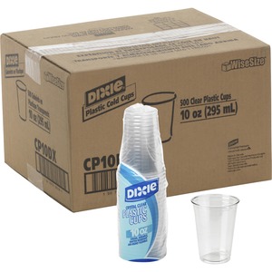 Dixie Cold Cups by GP Pro - 10 fl oz - 500 / Carton - Clear - Plastic - Cold Drink