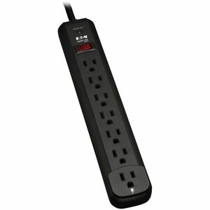 Tripp Lite Surge Protector Power Strip 120V 7 Outlet 12' Cord 1080 Joule Black - 7 x NEMA 5-15R - 1800 VA - 1080 J - 120 V AC Input - 120 V AC Output