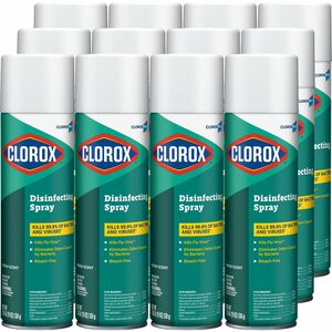 CloroxPro™ Disinfecting Spray - 19 fl oz (0.6 quart) - Fresh Scent - Pleasant Scent, Disinfectant - 12 / Carton