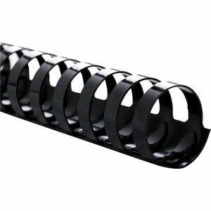 Sparco Plastic Binding Spines - 0.3" Diameter - 40 x Sheet Capacity - Black - Plastic - 100 / Box