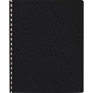 Fellowes Expressions™ Grain Presentation Covers Oversize Black, 200 pack - 11.3" Height x 8.8" Width x 0.1" Depth - For Letter 8 3/4" x 11" Sheet - Leather - 200 / Pack