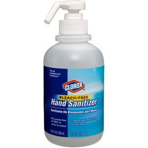 Clorox Hand Sanitizer - 16.9 fl oz (500 mL) - Push Pump Dispenser - Kill Germs - Hand - Clear - Anti-bacterial, Non-sticky, Non-greasy, Moisturizing - 1 Each