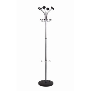 Alba Classic Coat Stand - 6 Hooks - 6 Pegs - 70.5" Height - for Garment, Clothes - Stainless Steel - 1 Each