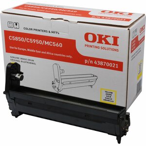 Oki 43870021 LED Imaging Drum - Yellow