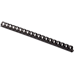 Fellowes Plastic Combs - Round Back 5/8" 120 sheets Black 25 pk - 0.6" Height x 10.8" Width x 0.6" Depth - 0.62" Maximum Capacity - 120 x Sheet Capacity - For Letter 8 1/2" x