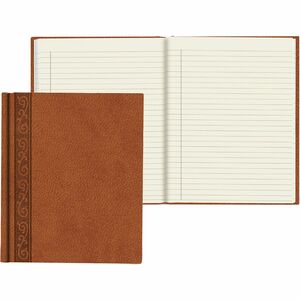 Rediform DaVinci Executive Journals - 150 Sheets - Perfect Bound - Ruled - 7 1/4" x 9 1/4" - Cream Paper - Tan Cover - Acid-free - Recycled - 1 Each