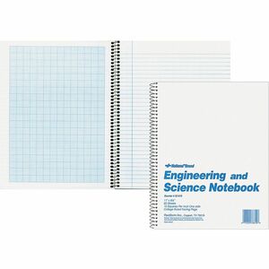Rediform Engineering and Science Notebook - Letter - 60 Sheets - Wire Bound - Both Side Ruling Surface - Light Blue Margin - 16 lb Basis Weight - Letter - 8 1/2" x 11" - White