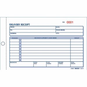 Rediform Carbonless Delivery Receipt Books - 50 Sheet(s) - 2 PartCarbonless Copy - 4.25" x 6.37" Form Size - White, Manila - 1 Each