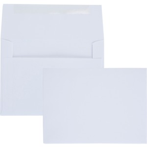 Quality Park Invitation Envelope - Announcement - #6 - 4 3/4" Width x 6 1/2" Length - 24 lb - Gummed - Paper - 100 / Box - White