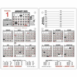 At-A-Glance Burkhart's Day Counter Loose-Leaf Desk Calendar Refill - Large - Julian Dates - Daily - 12 Month - January 2026 to December 2026 - 8:00 AM to 5:30 PM - Daily - 1 D