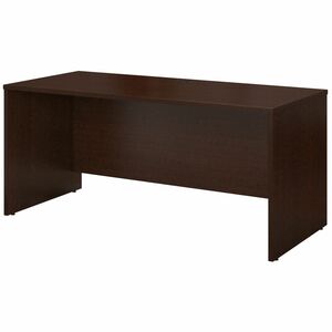 Bush Business Furniture Series C60W x 24D Desk/Credenza/Return in Mocha Cherry - 71" x 23.3"29.8" - Material: Melamine - Finish: Mocha Cherry - Scratch Resistant, Stain Resist
