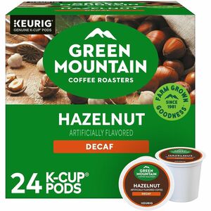 Green Mountain Coffee K-Cup, Pod Hazelnut Decaf Coffee, Keurig Single-Serve K-Cup pods, Light Roast, 24 Count - Compatible with Keurig Brewer - Light - K-Cup, Pod - Hazelnut,