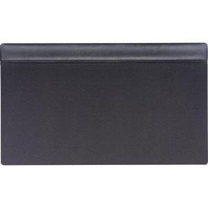 Dacasso Top Rail Desk Pad - Rectangular - 34" Width x 20" Depth - Felt Black Backing - Leather - Black