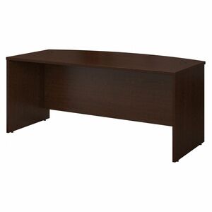 Bush Business Furniture Series C 72W Bow Front Desk Shell in Mocha Cherry - 29.8" Height x 71" Width x 36.1" Depth x 1" Thickness - Material: Melamine - Finish: Mocha Cherry,