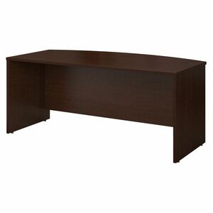 Bush Business Furniture Series C 72W Bow Front Desk Shell in Mocha Cherry - 71" x 36.1" x 1" x 29.8" - Material: Melamine - Finish: Mocha Cherry, Thermofused Laminate (TFL) -