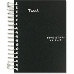 Mead Five Star Fat Lil' Wirebound Notebook - 200 Pages - Plain - Coilock - 4" x 5 1/2" - AssortedPoly Cover - Perforated, Durable Cover, Easy Tear - 1 Each