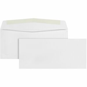 Quality Park No. 10 Business Envelopes with Gummed Flap - Business - #10 - 4 1/8" Width x 9 1/2" Length - 24 lb - Gummed - Wove - 1000 / Box - White