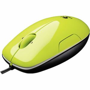 Logitech LS1 Mouse - Laser Wired - Acid Yellow