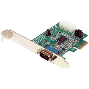StarTech.com 1 Port Native PCI Express RS232 Serial Adapter Card with 16950 UART - 1 x 9-pin DB-9 Male RS-232 PCI Express