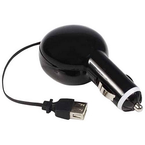 StarTech.com 2.5 ft USB A Female Retractable Car Charger Adapter - 5 V DC For Multiple Device