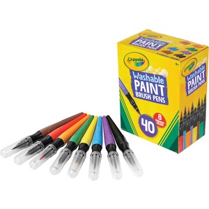 Crayola Washable Paint Brush Pens - Assorted - 40 / Box